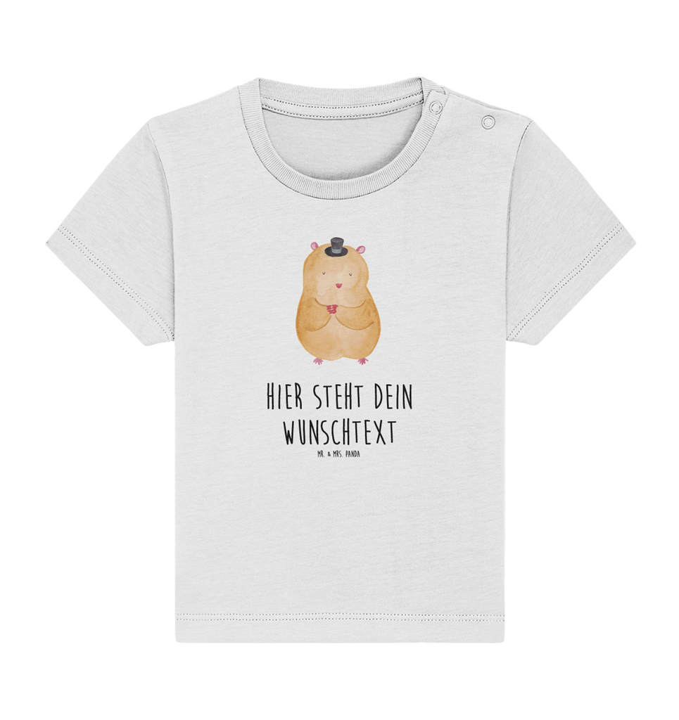 Personalisiertes Baby Shirt Hamster Hut Personalisiertes Baby T-Shirt, Personalisiertes Jungen Baby T-Shirt, Personalisiertes Mädchen Baby T-Shirt, Personalisiertes Shirt, Tiermotive, Gute Laune, lustige Sprüche, Tiere, Hamster, Hut, Magier, Zylinder, Zwerghamster, Zauberer