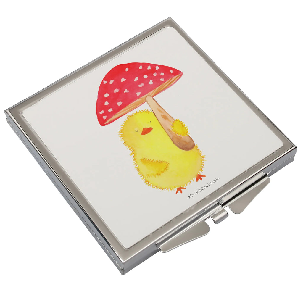 Kwadratowe lusterko do torebki pisklę muchomor czerwony Wielkanoc, zajączek wielkanocny, prezenty wielkanocne, gniazdo wielkanocne, dekoracje wielkanocne, prezenty na Wielkanoc, prezent wielkanocny, prezenty wielkanocne dla dzieci, Wielkanoc dla dzieci