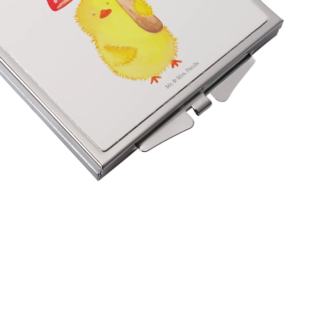 Kwadratowe lusterko do torebki pisklę muchomor czerwony Wielkanoc, zajączek wielkanocny, prezenty wielkanocne, gniazdo wielkanocne, dekoracje wielkanocne, prezenty na Wielkanoc, prezent wielkanocny, prezenty wielkanocne dla dzieci, Wielkanoc dla dzieci