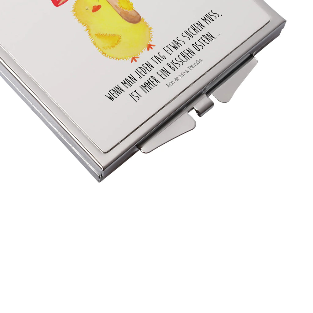 Kwadratowe lusterko do torebki pisklę muchomor czerwony Wielkanoc, zajączek wielkanocny, prezenty wielkanocne, gniazdo wielkanocne, dekoracje wielkanocne, prezenty na Wielkanoc, prezent wielkanocny, prezenty wielkanocne dla dzieci, Wielkanoc dla dzieci