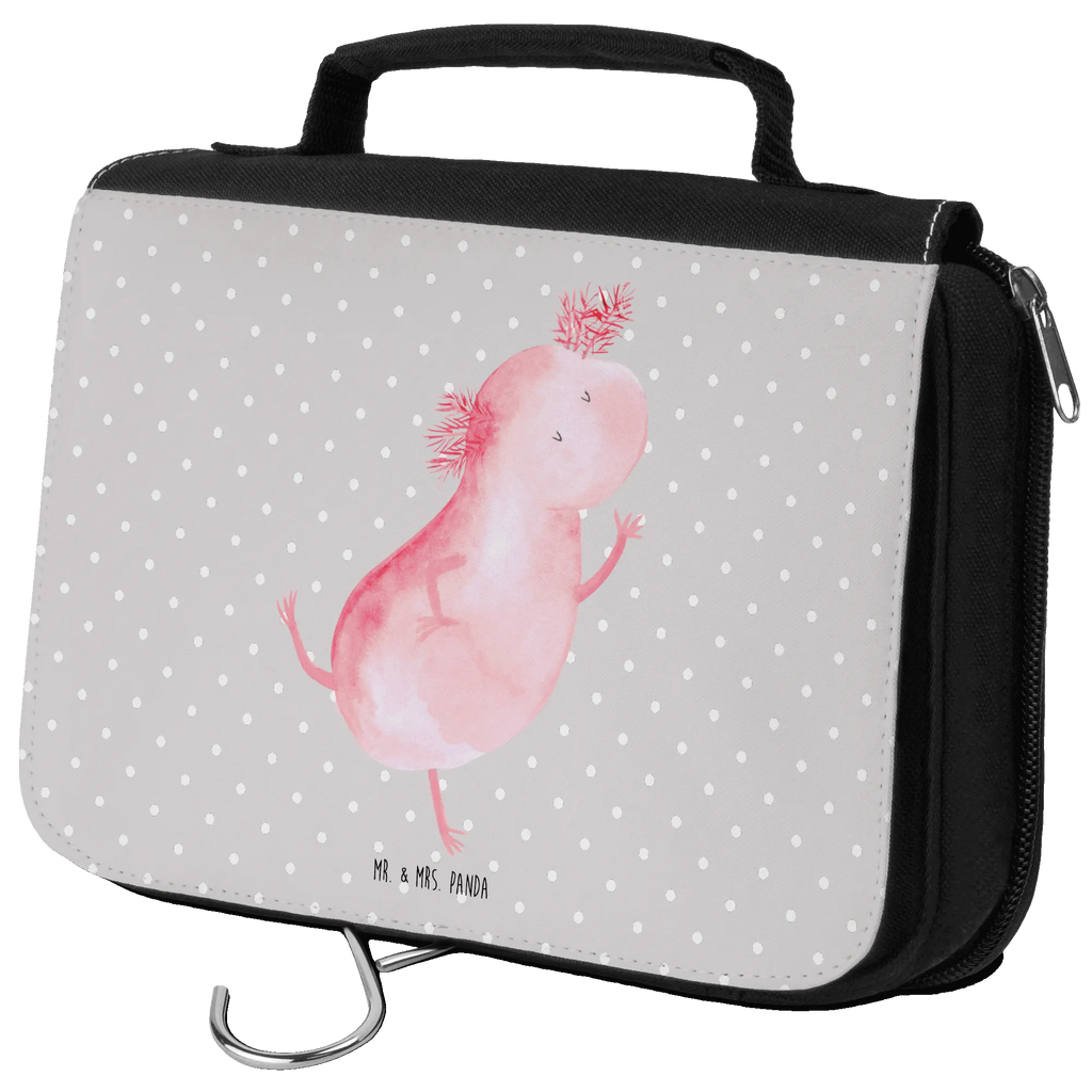 Kulturbeutel Axolotl Tanzen Toilettentasche, badtasche, hygienetasche, Schminktasche, Kulturbeutel, Waschbeutel, hygienebeutel, Waschtasche, beautycase, Schminkbeutel, Kulturbeutel Waschbar, Necessaire, Reisebeutel, Kosmetiktasche, Kulturtasche, Axolotl, Molch, Beste Freundin, Schwanzlurch, Lurche, Lurch, Axolot, Sterne, Verrückt, Dachschaden, Freundin