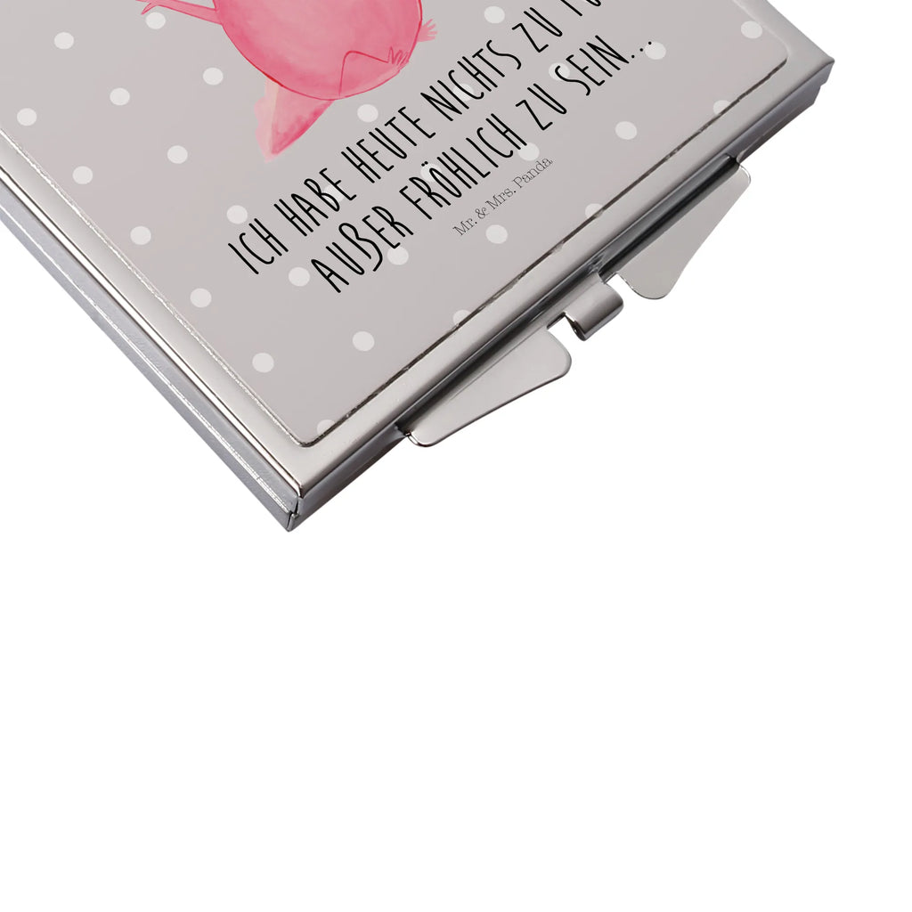 Handbag mirror axolotl Hooray handbag, square, mirror, make-up mirror, silver, make up, Axolotl, Axelotl, marine animals, Mexican walking fish, salamander, tail, axolotl, amphibian, motivation, joy, axolot, satisfaction, cheerful, fun