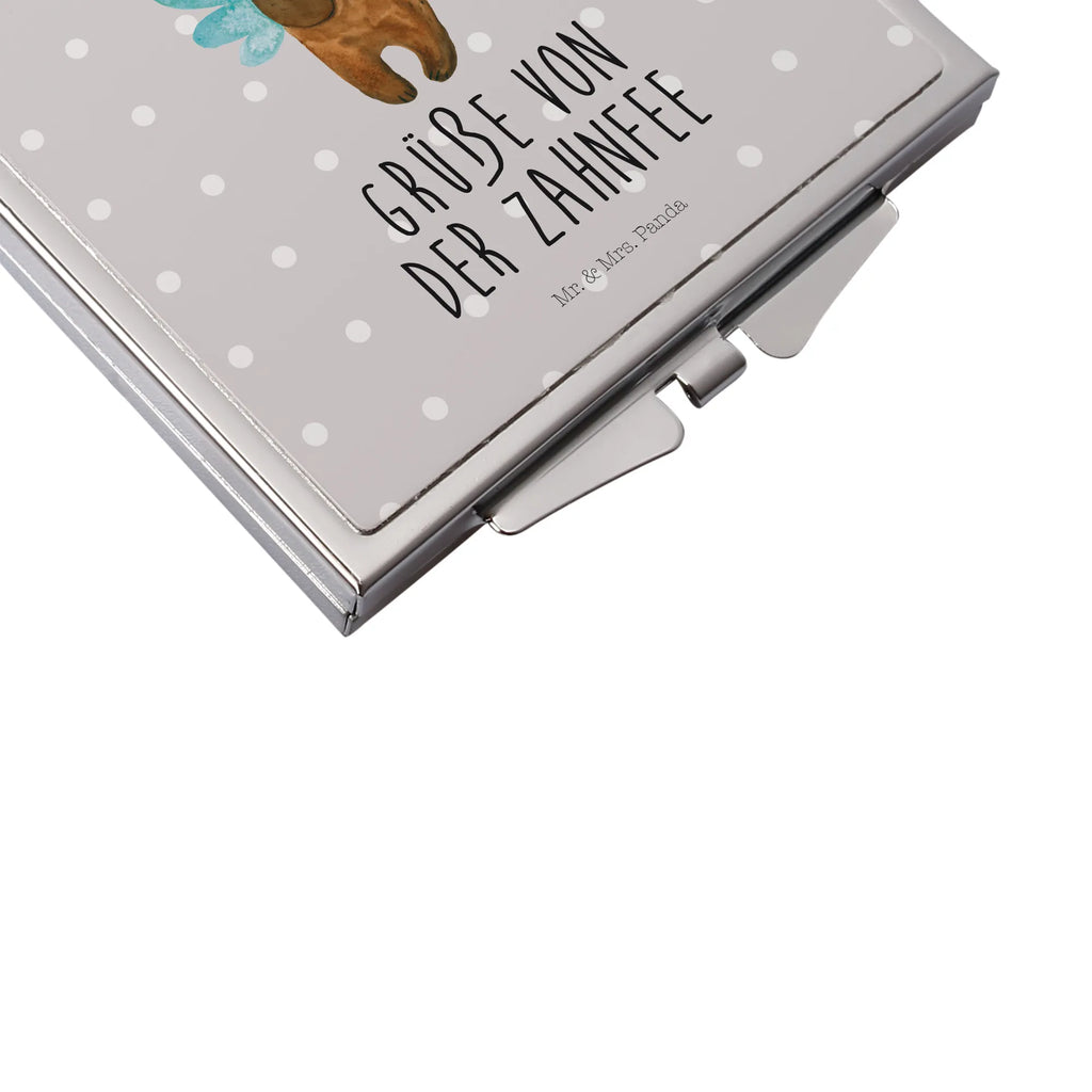 Handbag mirror bear tooth fairy handbag, mirror, make up, silver, make-up mirror, square, bear, teddy, teddy bear, cuddly toy, Tooth fairy, milk tooth, first tooth, fairy