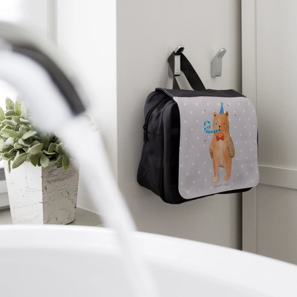 Kosmetyczka Niedźwiedź urodziny Necessaire, Schminktasche, hygienetasche, Schminkbeutel, Kosmetiktasche, Reisebeutel, Kulturtasche, Kulturbeutel Waschbar, hygienebeutel, Waschtasche, Waschbeutel, Toilettentasche, badtasche, Kulturbeutel, beautycase, Teddy, Bär, Teddybär, Happy Birthday, Alles Gute, Geburtstag, Glückwunsch
