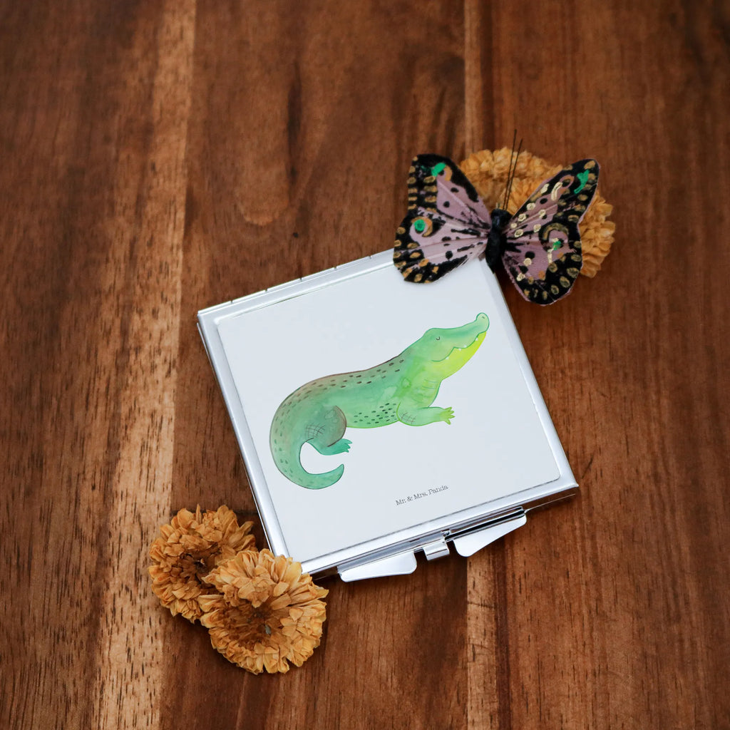 Handbag mirror Crocodile Taschenspiegel, Handspiegel Für Damen, Schminkspiegel To Go, Silber, Quadratischer Handspiegel, Reise Spiegel, Klappspiegel, Tragbarer Spiegel, Spiegel Für Handtasche, Mini Spiegel, Kompaktspiegel, Klappbarer Taschenspiegel, Vintage Kompaktspiegel, Deko Handspiegel, Kosmetikspiegel Klein, Runder Taschenspiegel, Schminkspiegel Kompakt, Design Taschenspiegel, Handspiegel Mit Hülle, Spiegel Für Schminktasche, Spiegel Für Unterwegs, Handspiegel Zum Mitnehmen, Spiegel Für Make-Up Tasche, Taschen-Kosmetikspiegel, Handtaschenspiegel, Klappbarer Handspiegel, Handspiegel Geschenkidee, Meer, Urlaub, Meerestiere, Reiselust, Krokodile, Beste Freundin, Spontan sein, Abenteuerlust, Freundin, Verrückt sein, Lieblingsmensch, Krokodil