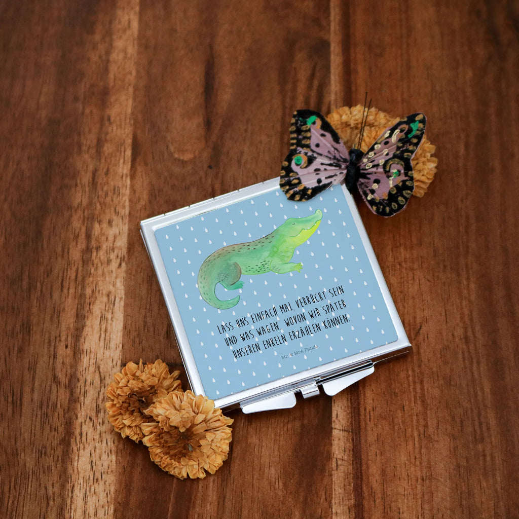 Handbag mirror Crocodile Taschenspiegel, Handspiegel Für Damen, Schminkspiegel To Go, Silber, Quadratischer Handspiegel, Reise Spiegel, Klappspiegel, Tragbarer Spiegel, Spiegel Für Handtasche, Mini Spiegel, Kompaktspiegel, Klappbarer Taschenspiegel, Vintage Kompaktspiegel, Deko Handspiegel, Kosmetikspiegel Klein, Runder Taschenspiegel, Schminkspiegel Kompakt, Design Taschenspiegel, Handspiegel Mit Hülle, Spiegel Für Schminktasche, Spiegel Für Unterwegs, Handspiegel Zum Mitnehmen, Spiegel Für Make-Up Tasche, Taschen-Kosmetikspiegel, Handtaschenspiegel, Klappbarer Handspiegel, Handspiegel Geschenkidee, Meer, Urlaub, Meerestiere, Reiselust, Krokodile, Beste Freundin, Spontan sein, Abenteuerlust, Freundin, Verrückt sein, Lieblingsmensch, Krokodil