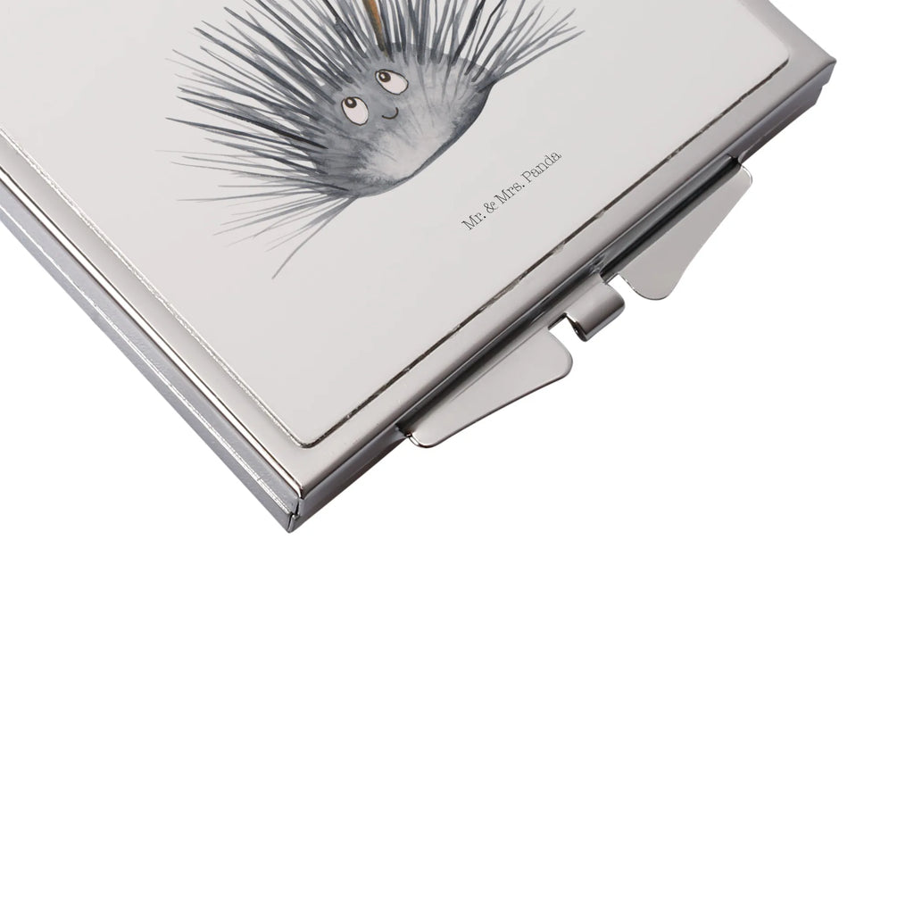 Kwadratowe lusterko do torebki Jeżowiec Zwierzeta morskie, Morze, Wakacje