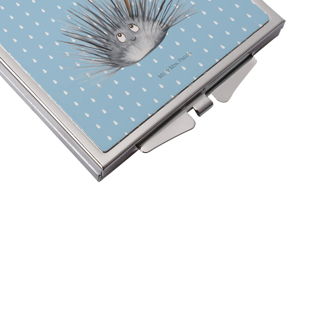 Kwadratowe lusterko do torebki Jeżowiec Zwierzeta morskie, Morze, Wakacje