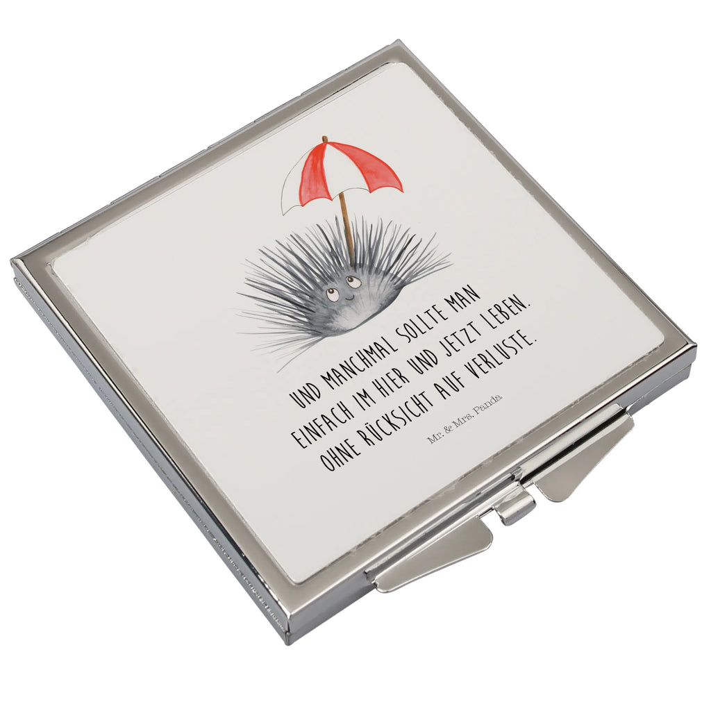 Kwadratowe lusterko do torebki Jeżowiec Zwierzeta morskie, Morze, Wakacje