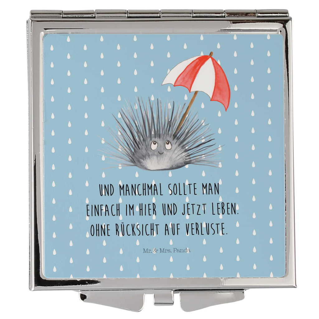 Kwadratowe lusterko do torebki Jeżowiec Zwierzeta morskie, Morze, Wakacje