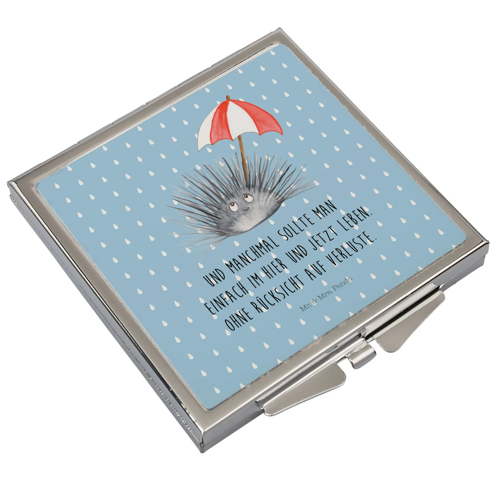 Kwadratowe lusterko do torebki Jeżowiec Zwierzeta morskie, Morze, Wakacje