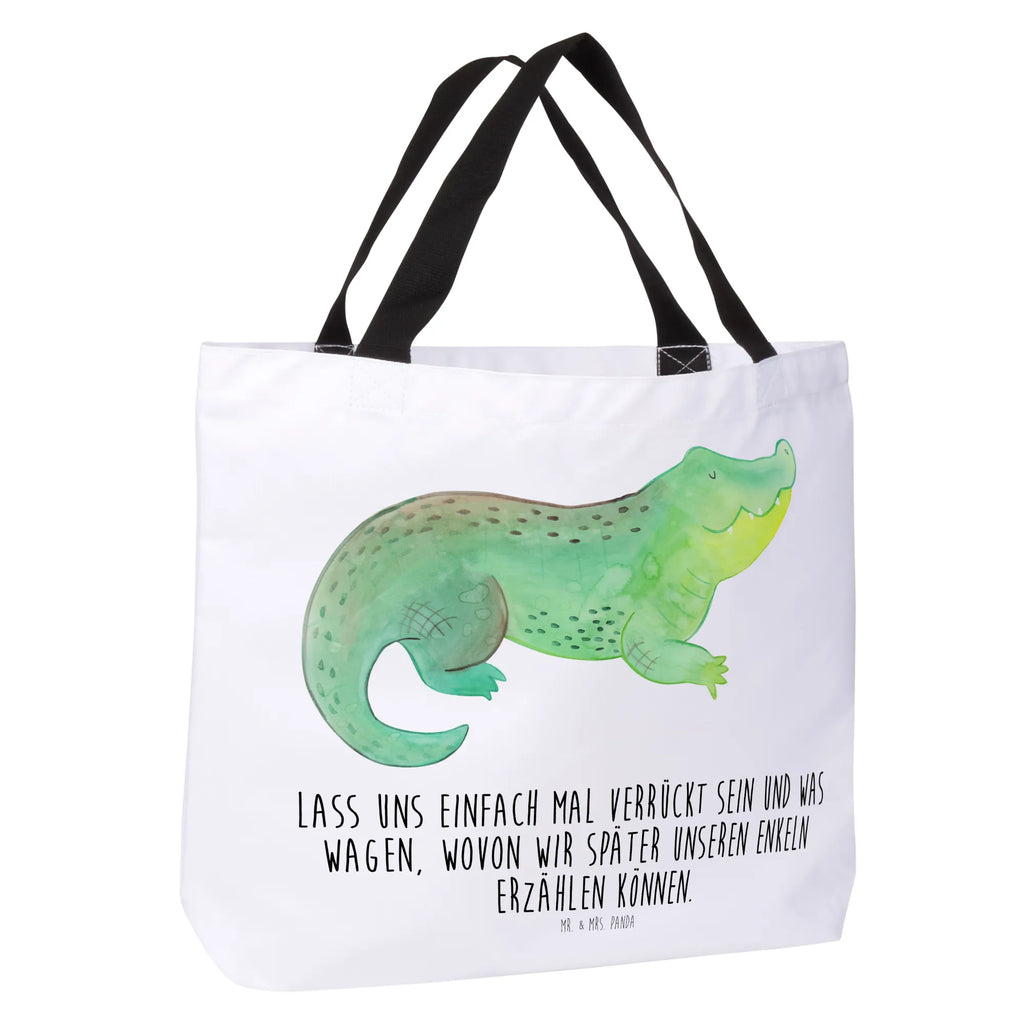 Shopper Crocodile Beutel, Einkaufsbeutel, XXL Tasche, Alltagstasche, Tüte, Einkaufstasche, Tragebeutel, Stofftasche, Schulbeutel, Ausflug, Freizeittasche, Shopper, XL, Schultasche, Strandtasche, Schultertasche, Urlaub, Meer, Meerestiere, Lieblingsmensch, Freundin, Abenteuerlust, Verrückt sein, Krokodil, Beste Freundin, Spontan sein, Reiselust, Krokodile