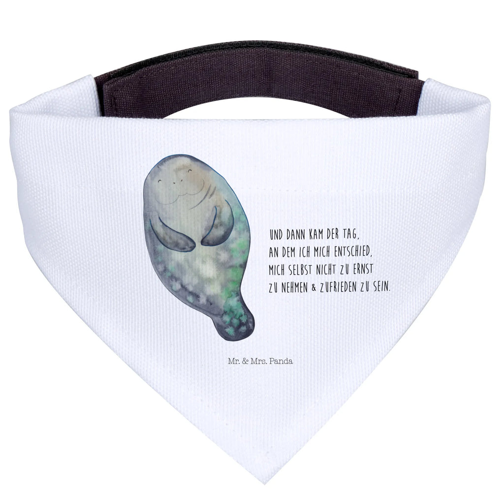 Dog neckerchief manatee happy mittelgroße Hunde, Hundehalstuch, Tuch, Halstuch, mittel, Hunde, Meerestiere, Urlaub, Meer, Freundin, Neuanfang, Seekühe, Seekuh, Respekt, Liebeskummer, Achtsamkeit, Selbstliebe, Neustart, Zufrieden
