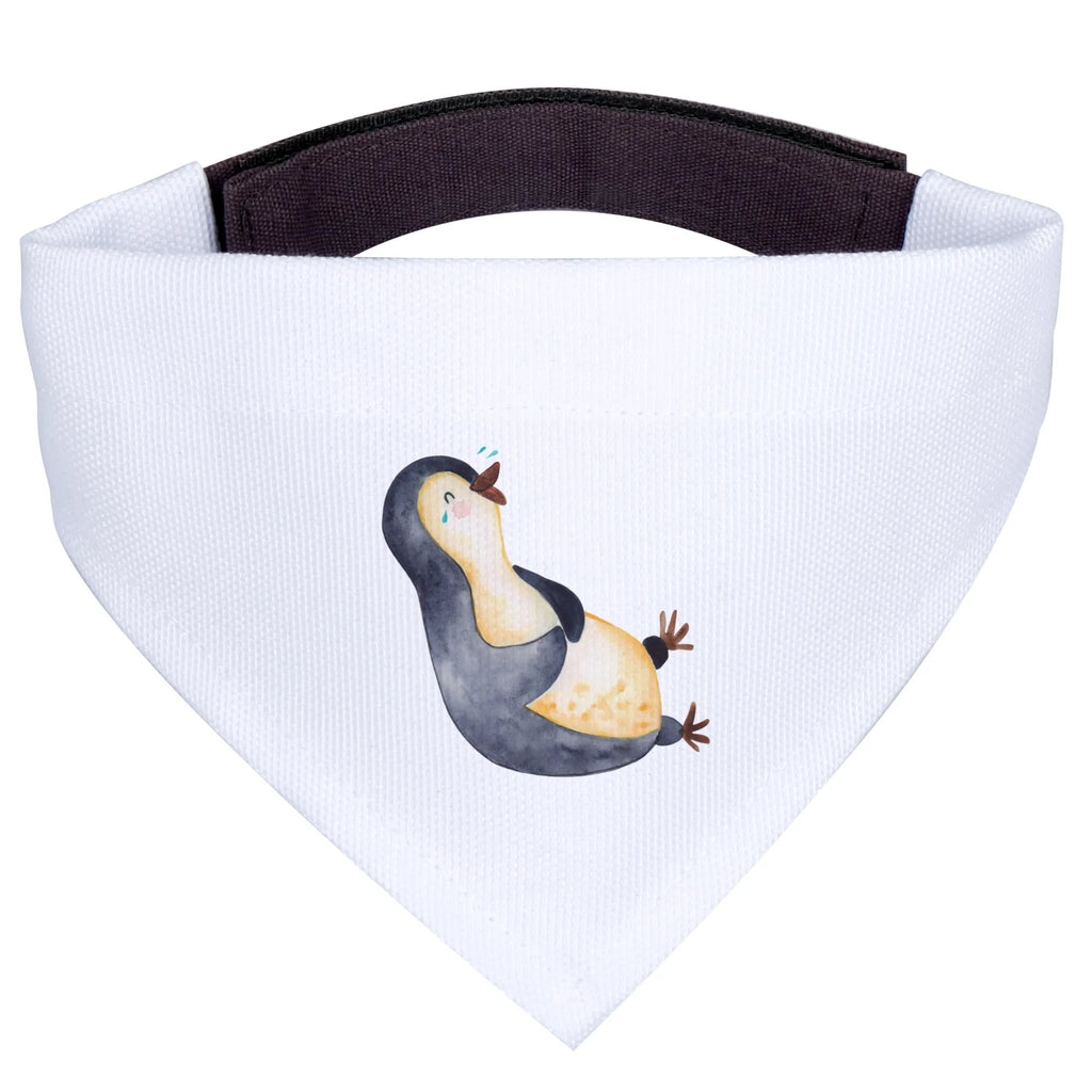 Hundehalstuch Pinguin Lachen Hunde, Mittel, Tuch, Hundehalstuch, Halstuch, Mittelgroße Hunde, Pinguin, Pinguine, Lustiger Spruch, Fröhlich, Optimismus, Lachen, Humor, Fröhlichkeit