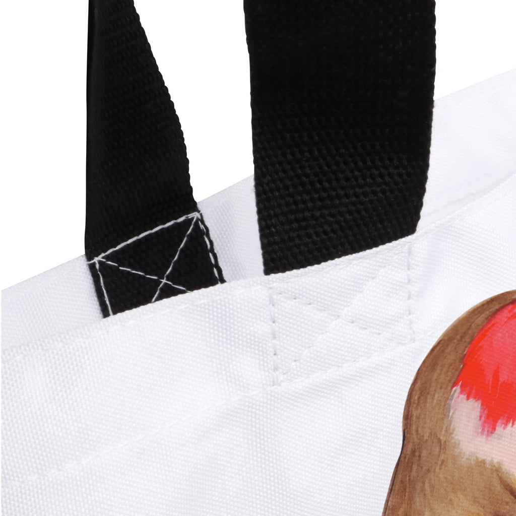 Shopper Rotkehlchen Schlitten Schultasche, Schulbeutel, Einkaufstasche, Alltagstasche, Freizeittasche, Shopper, Strandtasche, Tasche, Einkaufsbeutel, Tragebeutel, Beutel, Winter, Weihnachten, Weihnachtsdeko, Nikolaus, Advent, Heiligabend, Wintermotiv, Vogel, Schlitten