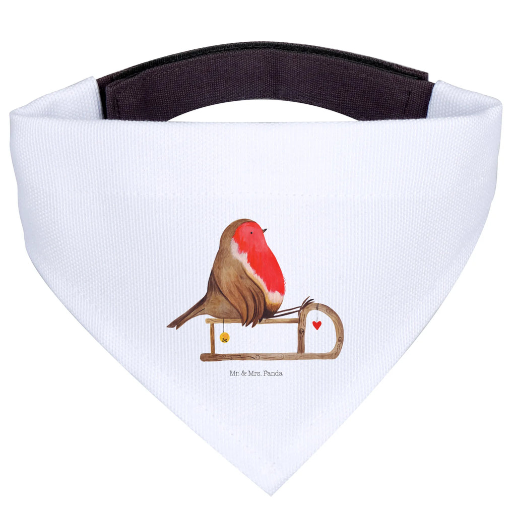 Chusta na szyję dla psa L rudzik sanki Tuch, Hundehalstuch, Mittelgroße Hunde, Hunde, Halstuch, Mittel, Advent, Weihnachten, Winter, Weihnachtsdeko, Wintermotiv, Nikolaus, Heiligabend, Vogel, Schlitten