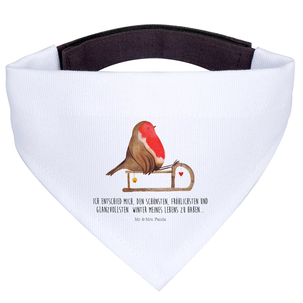 Chusta na szyję dla psa L rudzik sanki Tuch, Hundehalstuch, Mittelgroße Hunde, Hunde, Halstuch, Mittel, Advent, Weihnachten, Winter, Weihnachtsdeko, Wintermotiv, Nikolaus, Heiligabend, Vogel, Schlitten