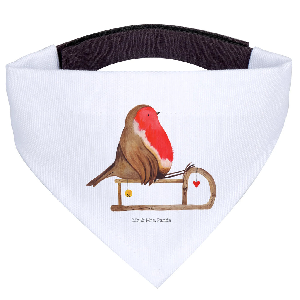 Chusta na szyję dla psa L rudzik sanki Tuch, Hundehalstuch, Mittelgroße Hunde, Hunde, Halstuch, Mittel, Advent, Weihnachten, Winter, Weihnachtsdeko, Wintermotiv, Nikolaus, Heiligabend, Vogel, Schlitten