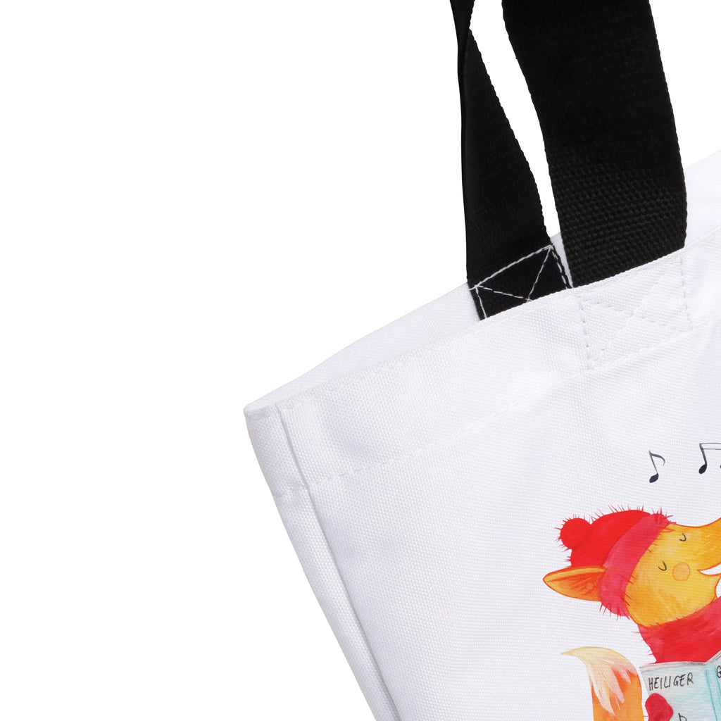Shopper Fuchs Sänger Einkaufstasche, XXL Tasche, Tragebeutel, Schulbeutel, Tüte, Schultasche, XL, Strandtasche, Schultertasche, Ausflug, Alltagstasche, Freizeittasche, Einkaufsbeutel, Beutel, Shopper, Stofftasche, Wintermotiv, Winter, Heiligabend, Weihnachten, Advent, Nikolaus, Weihnachtsdeko, Fuchs, Geschenk Sänger, Füchse, Weihnachtslieder, Sänger, Singen