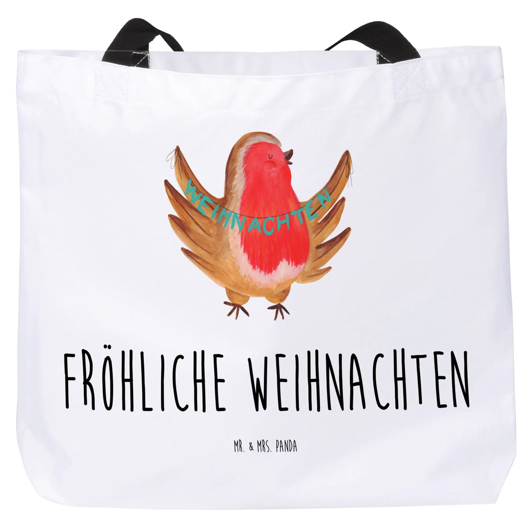 Shopper Rotkehlchen Weihnachten Stofftasche, Schultertasche, Schulbeutel, Schultasche, Tüte, Einkaufsbeutel, Ausflug, XL, Shopper, Beutel, Freizeittasche, XXL Tasche, Tragebeutel, Einkaufstasche, Alltagstasche, Strandtasche, Weihnachten, Advent, Winter, Heiligabend, Nikolaus, Wintermotiv, Weihnachtsdeko, Weihnachtsmotiv, Frohe Weihnachten, Weihnachtsgruß, Xmas, Vogel