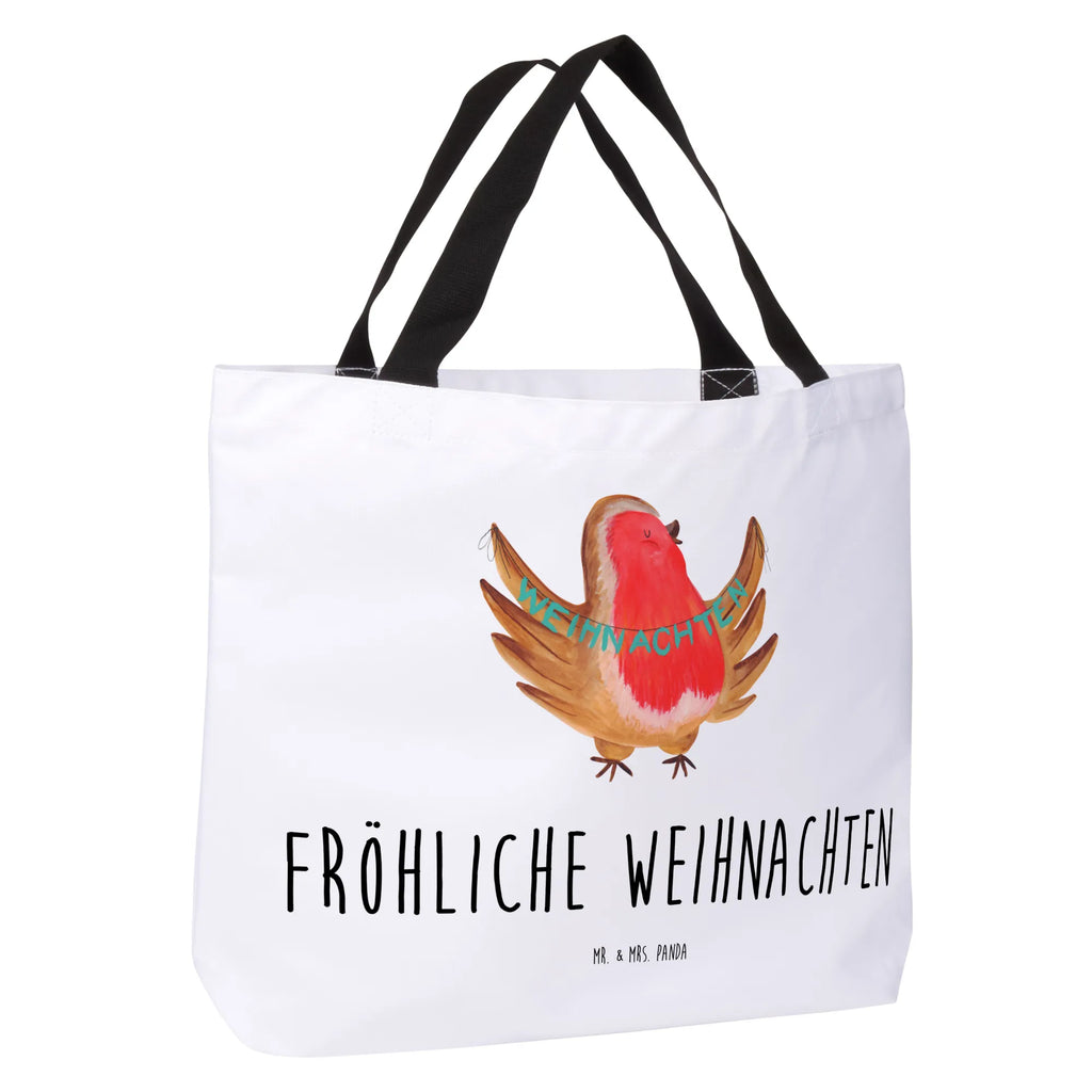 Shopper Rotkehlchen Weihnachten Stofftasche, Schultertasche, Schulbeutel, Schultasche, Tüte, Einkaufsbeutel, Ausflug, XL, Shopper, Beutel, Freizeittasche, XXL Tasche, Tragebeutel, Einkaufstasche, Alltagstasche, Strandtasche, Weihnachten, Advent, Winter, Heiligabend, Nikolaus, Wintermotiv, Weihnachtsdeko, Weihnachtsmotiv, Frohe Weihnachten, Weihnachtsgruß, Xmas, Vogel