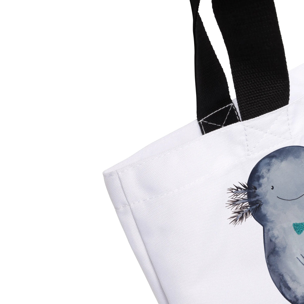 Shopper Axolotl Freundin Stofftasche, Einkaufsbeutel, Freizeittasche, Schulbeutel, Strandtasche, Shopper, XXL Tasche, Tragebeutel, Schultasche, Beutel, XL, Alltagstasche, Einkaufstasche, Schultertasche, Ausflug, Tüte, Molch, Axolotl, Verlobter, Axolot, Lurche, Valentinstag, Lurch, Schwanzlurch, Jahrestag, Liebesbeweis, Ehemann, Große Liebe, Liebe, Freund