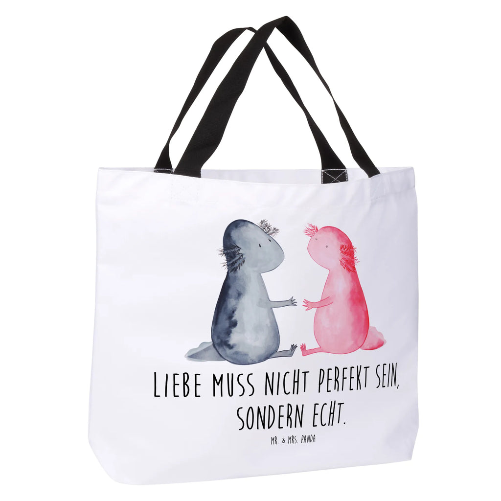 Shopper Axolotl Liebe Beutel, Stofftasche, XL, Einkaufsbeutel, Ausflug, Alltagstasche, Tüte, Freizeittasche, Tragebeutel, Schultertasche, XXL Tasche, Einkaufstasche, Shopper, Schultasche, Schulbeutel, Strandtasche, Molch, Axolotl, Ehemann, Liebesbeweis, Verlobter, Axolot, Freund, Schwanzlurch, Valentinstag, Liebe, Jahrestag, Große Liebe, Lurche, Lurch