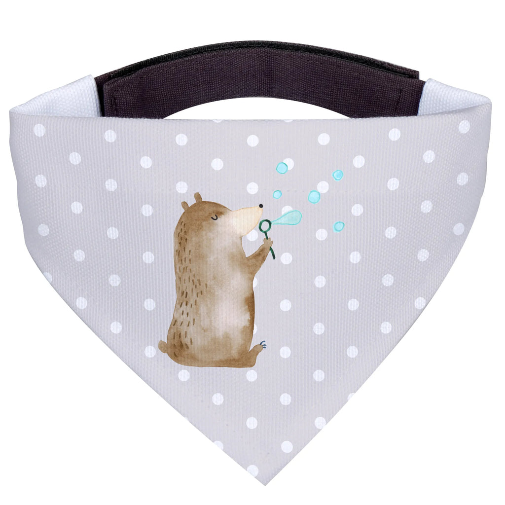 Chusta na szyję dla psa L niedźwiedź bańki mydlane Halstuch, Mittel, Tuch, Hunde, Mittelgroße Hunde, Hundehalstuch, Teddybär, Teddy, Bär, Seifenblasen Bär Lustig Sein Glücklich Traurig Happy
