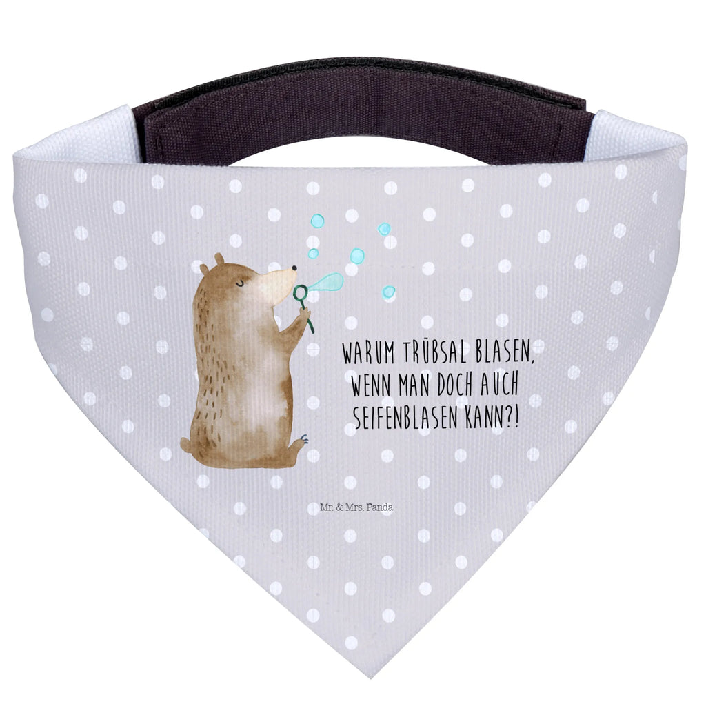 Chusta na szyję dla psa L niedźwiedź bańki mydlane Halstuch, Mittel, Tuch, Hunde, Mittelgroße Hunde, Hundehalstuch, Teddybär, Teddy, Bär, Seifenblasen Bär Lustig Sein Glücklich Traurig Happy