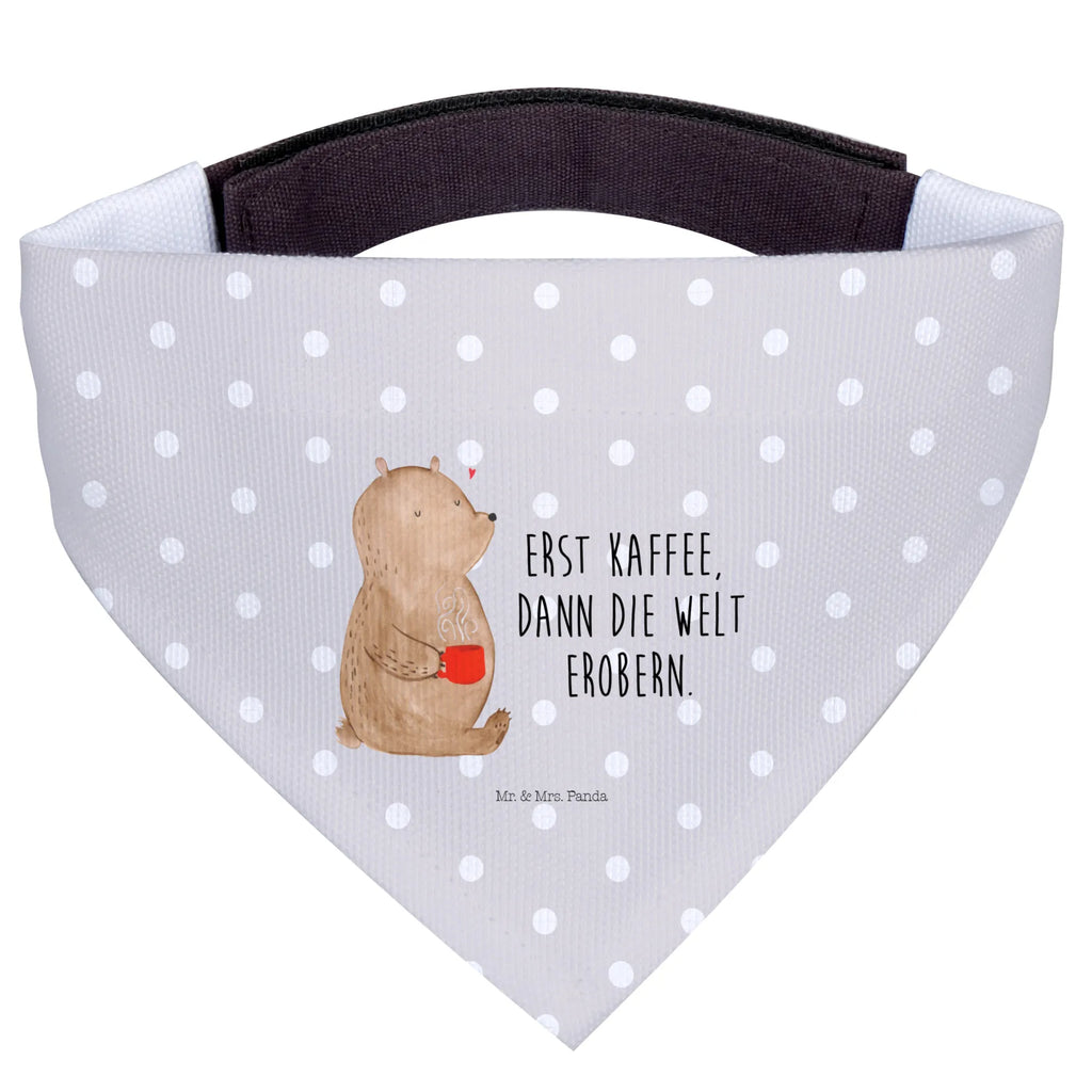 Hundehalstuch Bär Kaffee Mittel, Tuch, Hundehalstuch, Halstuch, Mittelgroße Hunde, Hunde, Teddybär, Teddy, Bär, Kaffee, Morgenroutine, Coffee, Guten Morgen, Motivation, Bären, Welt Retten, Welt Erobern