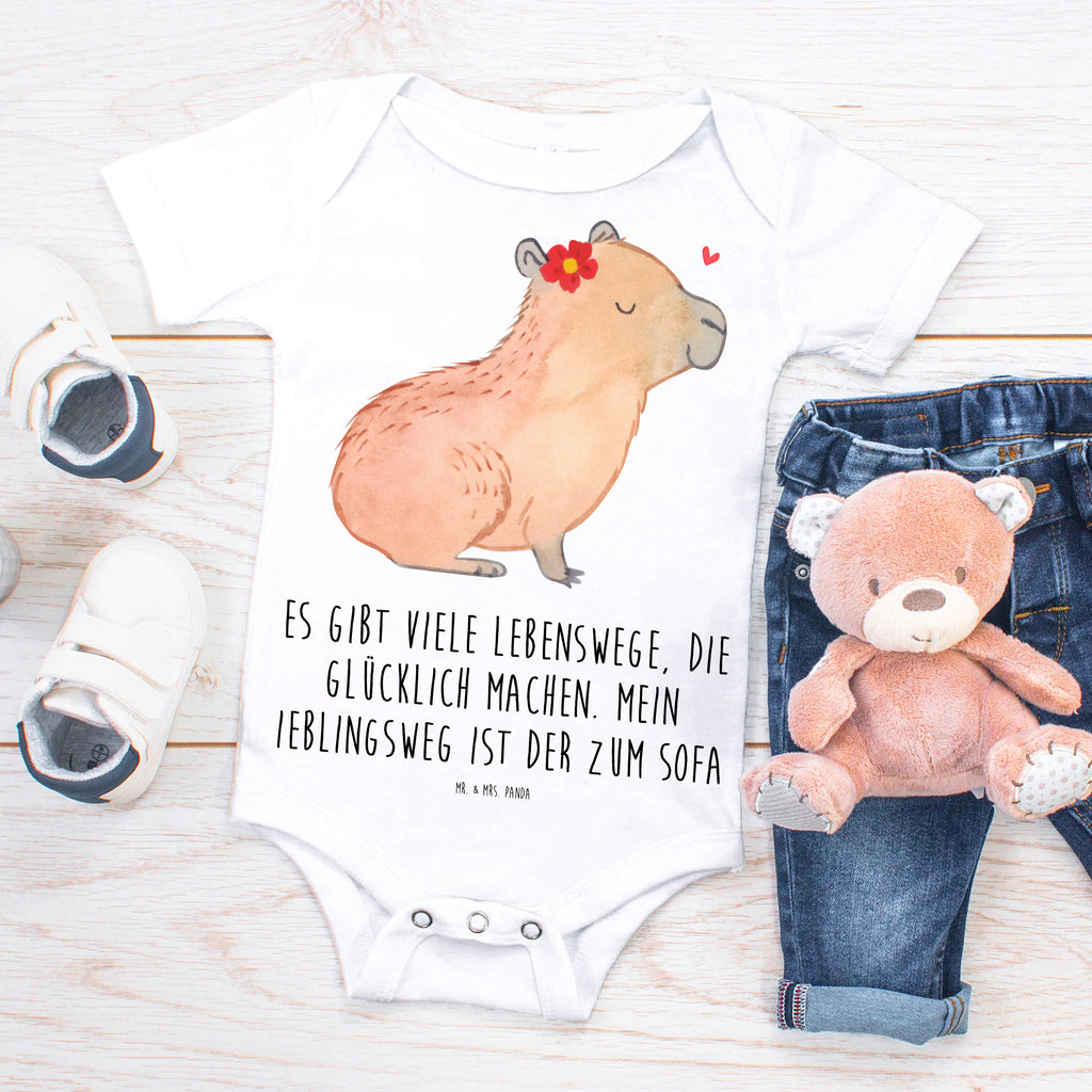 Baby Body Capybara Blume Babykleidung, Babystrampler, Strampler, Wickelbody, Baby Erstausstattung, Baby-Body, Baby-Strampler, Baby-Kleidung, Kurzarm-Strampler, Baby-Overall, Baby-Romper, Tiermotive, Gute Laune, lustige Sprüche, Tiere, Capybara