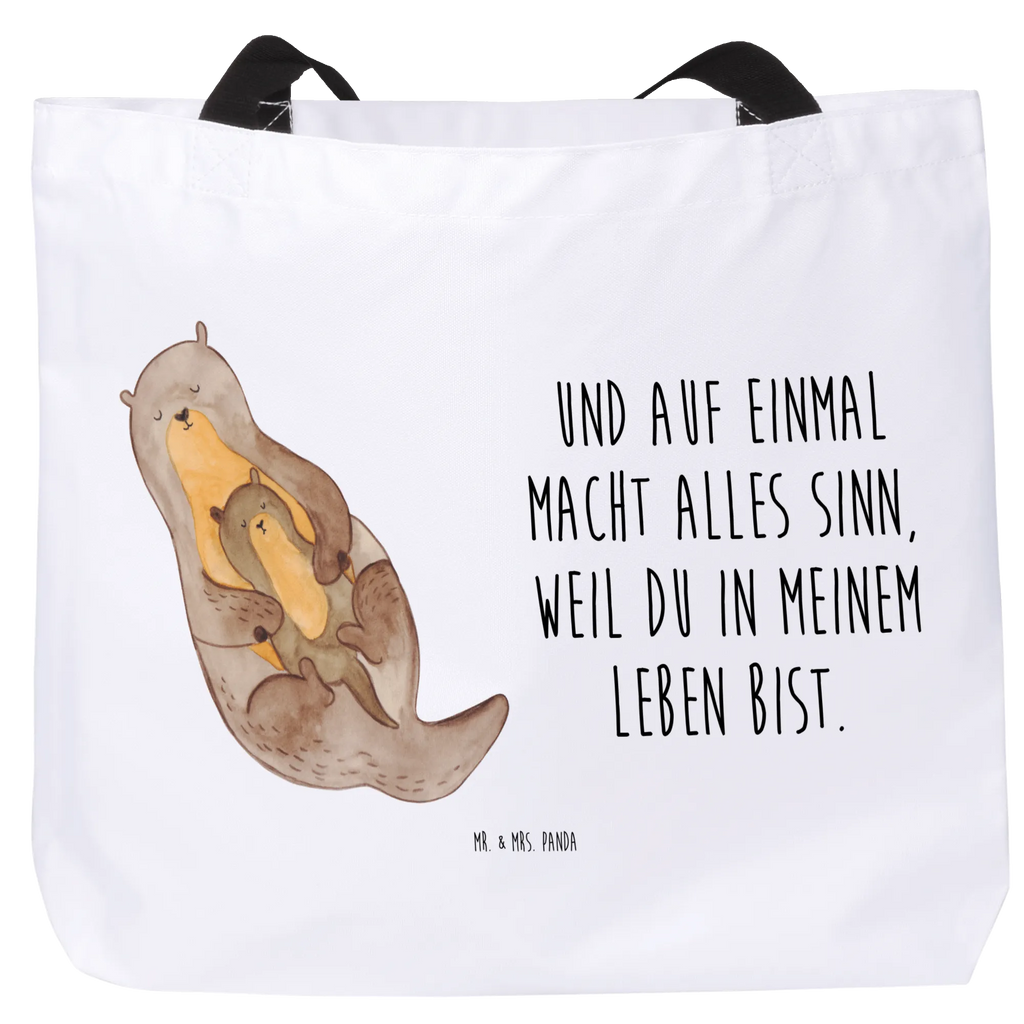 Shopper Otter Kind Stofftasche, XXL Tasche, Tragebeutel, Einkaufstasche, Schultasche, Tüte, Schulbeutel, Schultertasche, XL, Einkaufsbeutel, Ausflug, Strandtasche, Beutel, Alltagstasche, Shopper, Freizeittasche, Otter, Fischotter, Seeotter, Otter Seeotter See Otter
