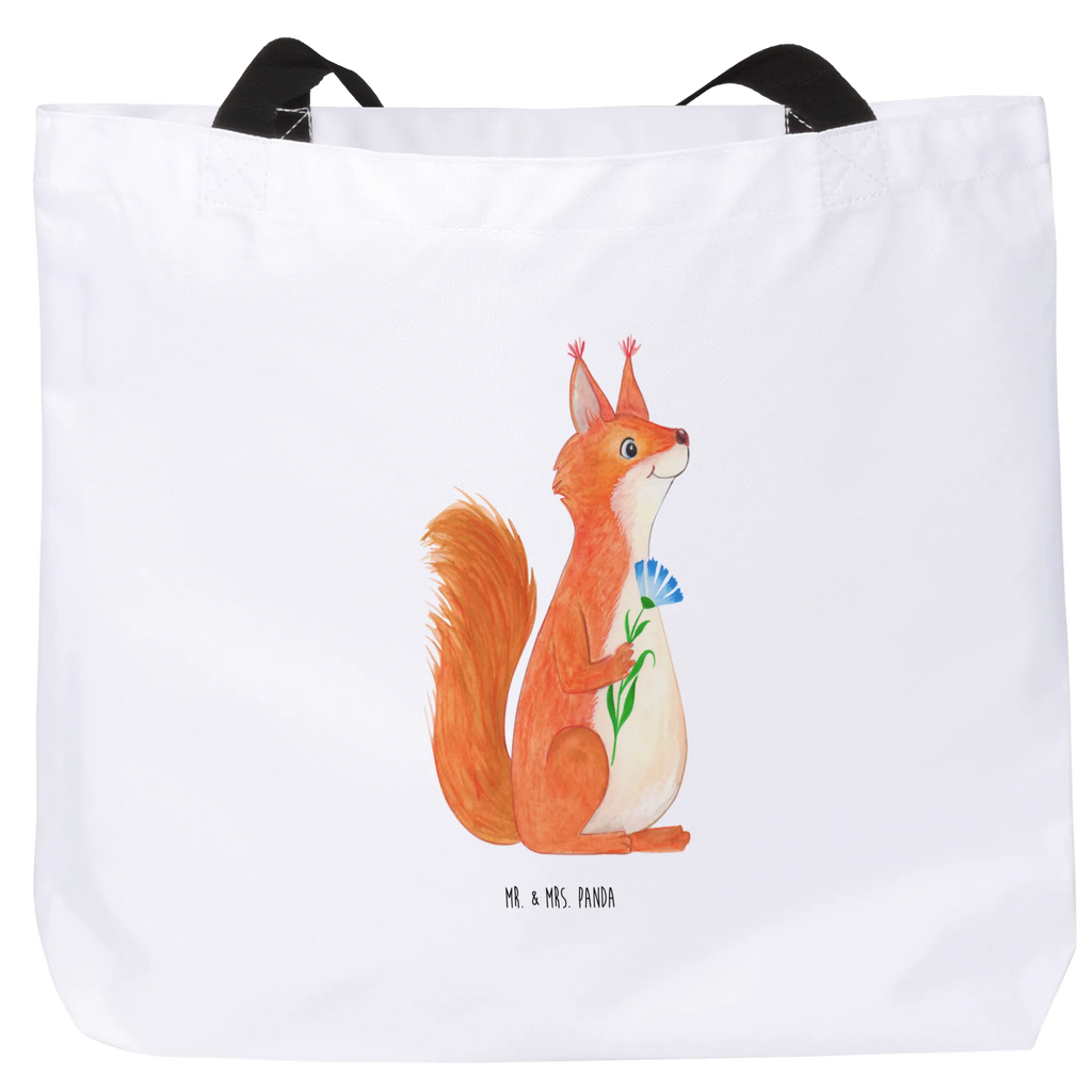 Shopper Squirrel flower handle bag, bag, beach bag, shopper, carrier bag, shopping bag, woman, large, XXL, small animals, cute, funny, cute animal motives, hand drawn, small world, funny sayings, good mood, happy, gifts, gift ideas, special gifts, animal lover, card, Squirrel, motivation pictures, laughter, fun, happy saying, saying decoration, motivation sayings, positive saying, squirrel