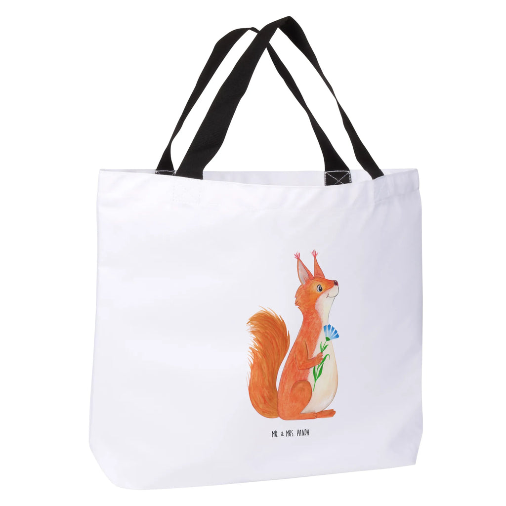 Shopper Squirrel flower handle bag, bag, beach bag, shopper, carrier bag, shopping bag, woman, large, XXL, small animals, cute, funny, cute animal motives, hand drawn, small world, funny sayings, good mood, happy, gifts, gift ideas, special gifts, animal lover, card, Squirrel, motivation pictures, laughter, fun, happy saying, saying decoration, motivation sayings, positive saying, squirrel