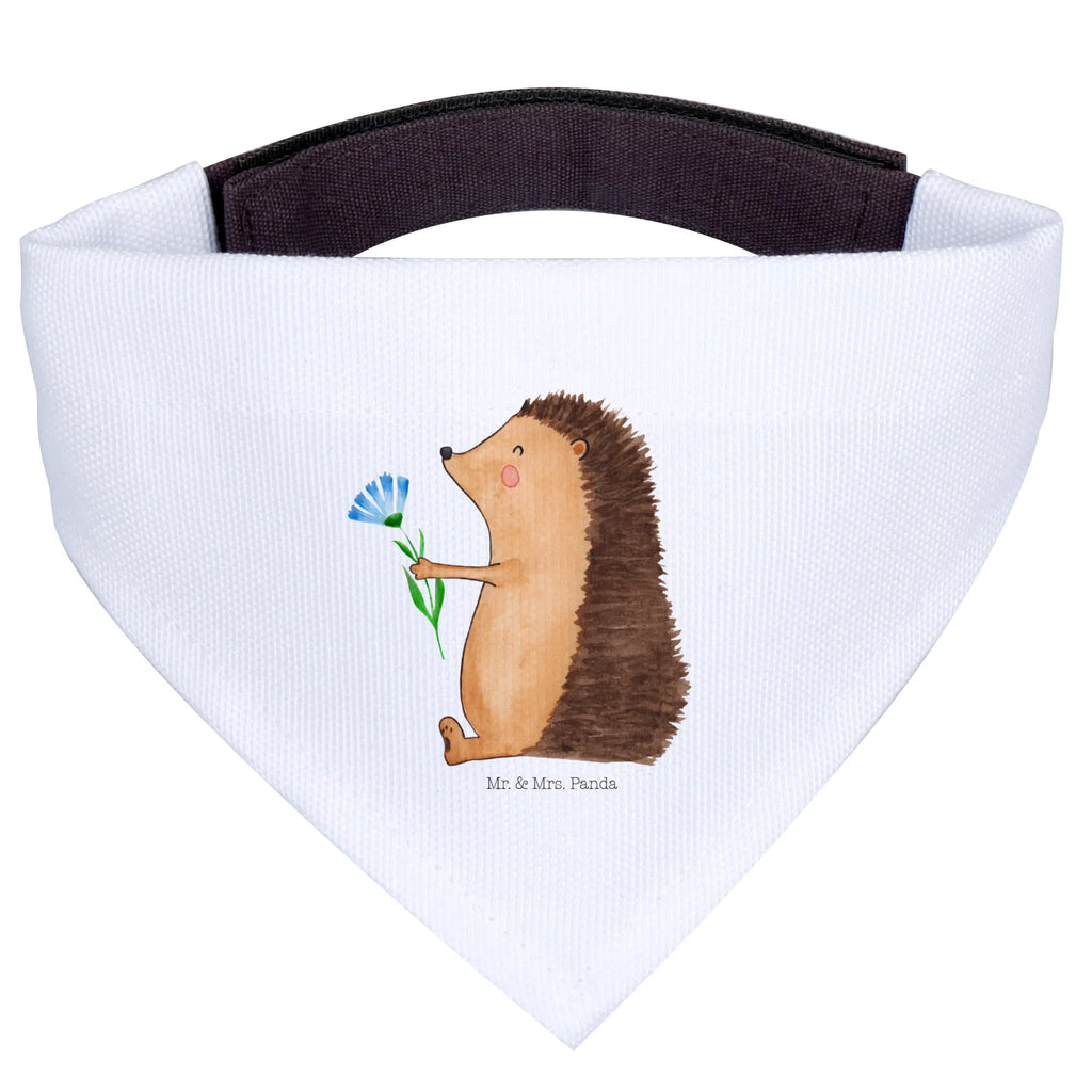 Hundehalstuch Igel Blumen Hunde, Halstuch, Tuch, kleine Hunde, klein, Hundehalstuch, Tiermotive, Gute Laune, lustige Sprüche, Tiere, Besuch, Krankheit, Genesungswünsche, Krankenhaus, Igel, krank, Gute Besserung