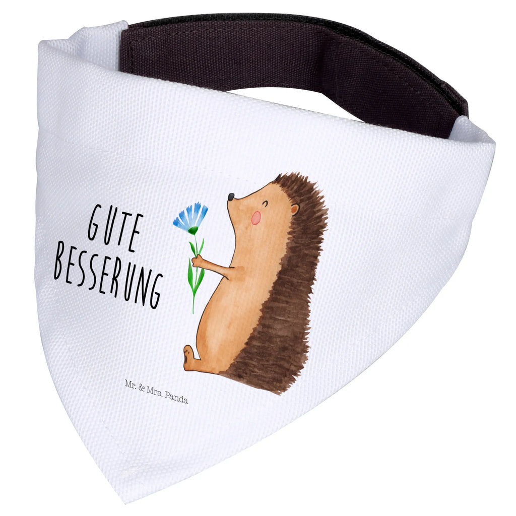 Hundehalstuch Igel Blumen Hunde, Halstuch, Tuch, kleine Hunde, klein, Hundehalstuch, Tiermotive, Gute Laune, lustige Sprüche, Tiere, Besuch, Krankheit, Genesungswünsche, Krankenhaus, Igel, krank, Gute Besserung