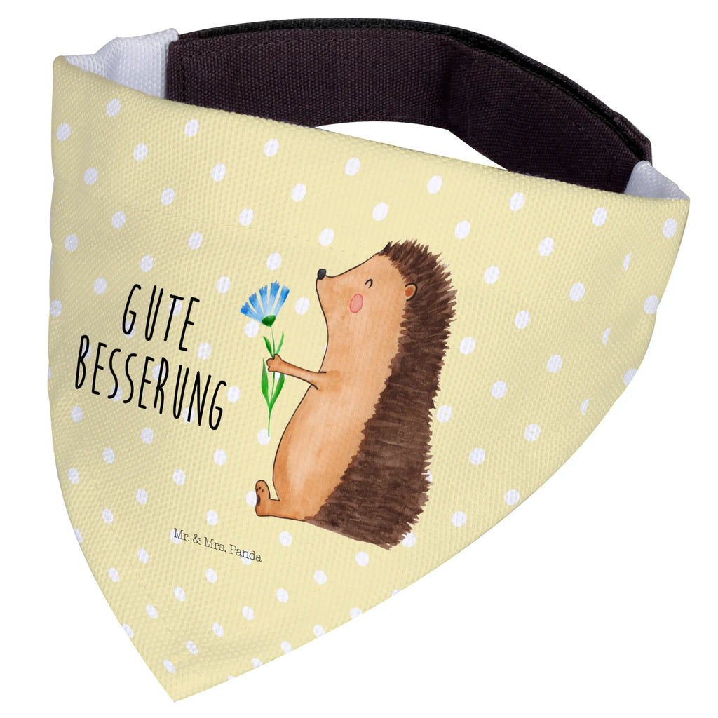 Hundehalstuch Igel Blumen Hunde, Halstuch, Tuch, kleine Hunde, klein, Hundehalstuch, Tiermotive, Gute Laune, lustige Sprüche, Tiere, Besuch, Krankheit, Genesungswünsche, Krankenhaus, Igel, krank, Gute Besserung