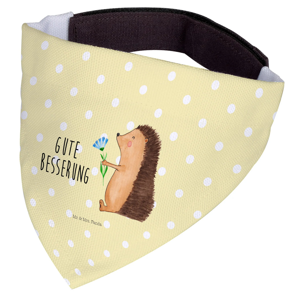 Hundehalstuch Igel Blumen Hunde, Halstuch, Tuch, kleine Hunde, klein, Hundehalstuch, Tiermotive, Gute Laune, lustige Sprüche, Tiere, Besuch, Krankheit, Genesungswünsche, Krankenhaus, Igel, krank, Gute Besserung