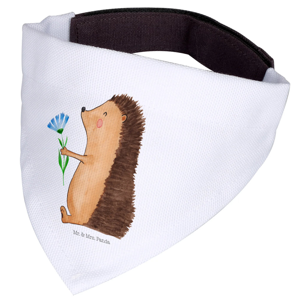 Hundehalstuch Igel Blumen Hunde, Halstuch, Tuch, kleine Hunde, klein, Hundehalstuch, Tiermotive, Gute Laune, lustige Sprüche, Tiere, Besuch, Krankheit, Genesungswünsche, Krankenhaus, Igel, krank, Gute Besserung