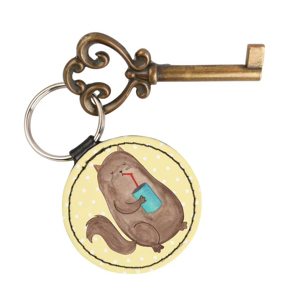 Round key ring Cat can pendant, keychain, lucky charm, key ring, bag pendant, cat, tomcat, kitty, meow, kitten, housecat, mama cat, love cats, cat image, cat fan, cat lover, cat fancier, cat decoration, gift for cat lover, cat owner, funny cats, cat sayings, cat motto, funny cat gifts, fan merchandise, cat stuff, animal lover, pet, Cats, cat food, pussy, food, cats