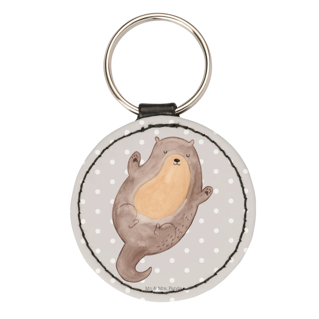 Rund Schlüsselanhänger Otter Umarmen mini schlüsselanhänger, Schlüsselaccessoire, Schlüsselanhänger, Taschenanhänger, schlüsselbund anhänger, Otter, Fischotter, Seeotter, Otter Seeotter See Otter