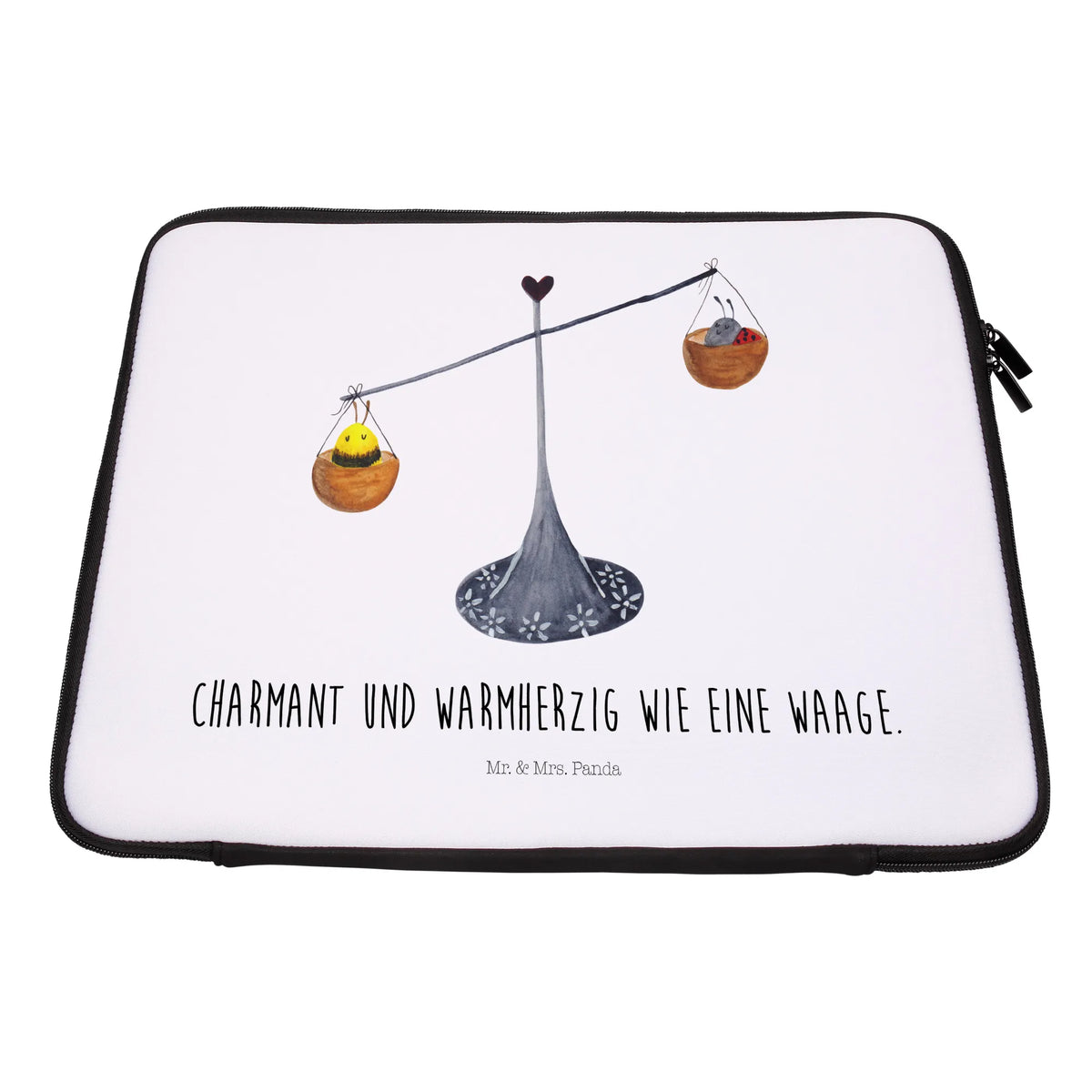 Laptop Bag Star sign Scale Notebook Tasche, Laptop, Computertasche, Tasche, Notebook-Tasche, Notebook-Reisehülle, Notebook Schutz, Tierkreiszeichen, Sternzeichen, Horoskop, Astrologie, Aszendent, Waage, Waage Geschenk, Waage Sternzeichen, Geschenk Oktober, Geschenk September, Geburtstag Oktober, Geburtstag September, Gleichgewicht, Marienkäfer, Hummel, Biene