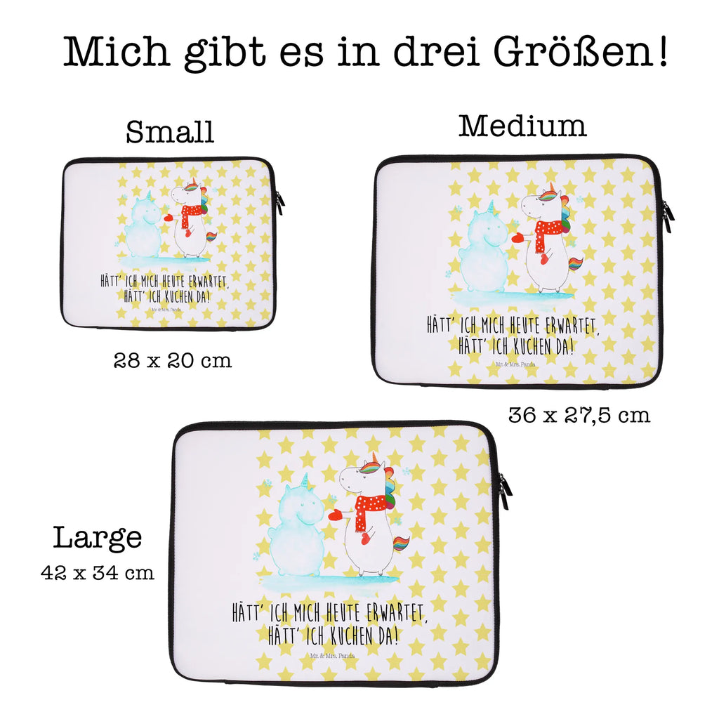 Laptop Bag unicorn snowman Notebook Tasche, Laptop, Computertasche, Tasche, Notebook-Tasche, Notebook-Reisehülle, Notebook Schutz, Einhorn, Einhörner, Einhorn Deko, Pegasus, Unicorn, Schneemann, Winter, Schnee, Kuchen, Weihnachten, kalt, Mütze, Handschuhe, X-Mas