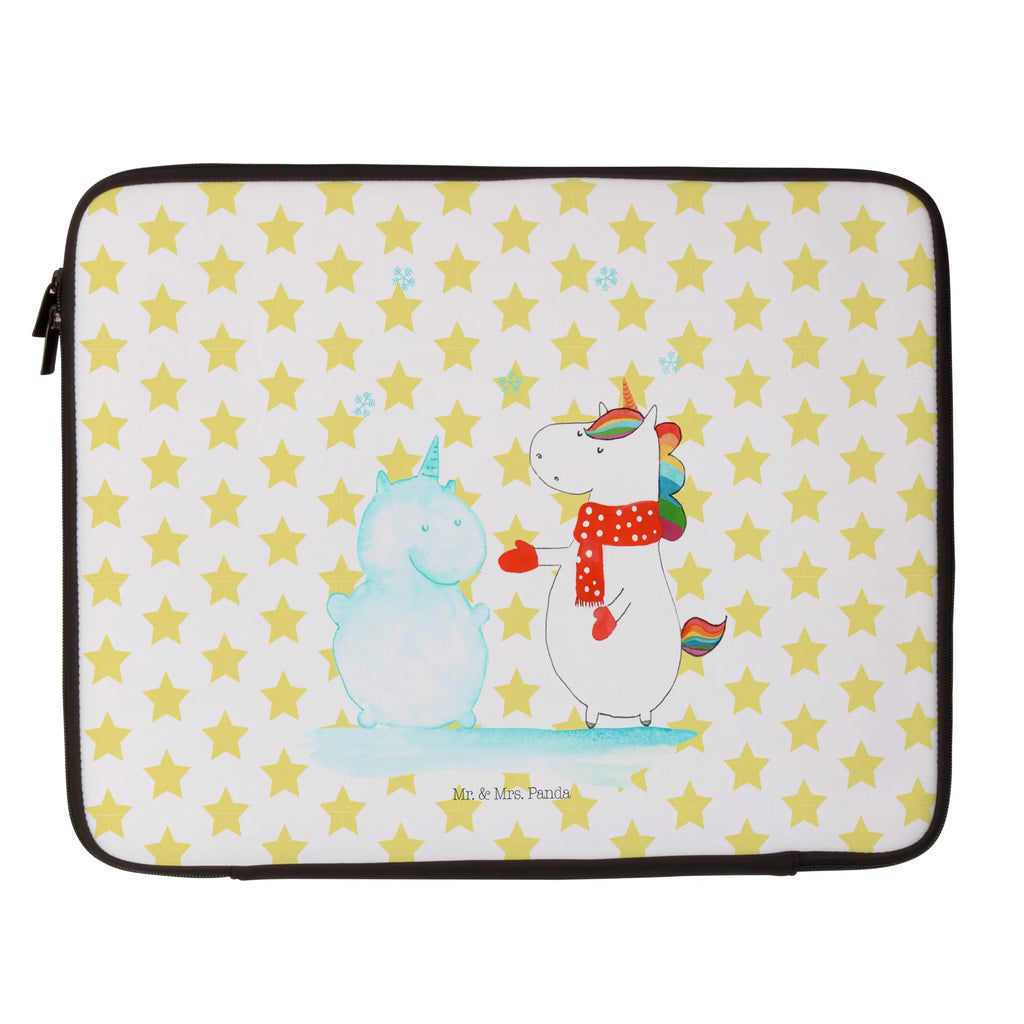 Laptop Bag unicorn snowman Notebook Tasche, Laptop, Computertasche, Tasche, Notebook-Tasche, Notebook-Reisehülle, Notebook Schutz, Einhorn, Einhörner, Einhorn Deko, Pegasus, Unicorn, Schneemann, Winter, Schnee, Kuchen, Weihnachten, kalt, Mütze, Handschuhe, X-Mas