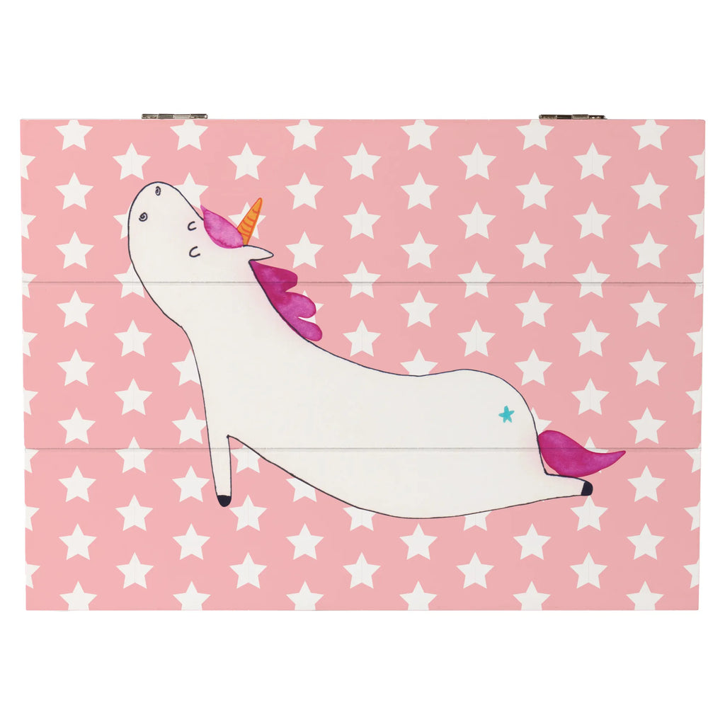 Skrzynia drewniana jednorożec joga Geschenkbox, Geschenkdose, Schatulle, XXL, Erinnerungskiste, Erinnerungsbox, Kiste, Truhe, Schatzkiste, Dekokiste, Aufbewahrungsbox, Holzkiste, Einhorn, Einhörner, Einhorn Deko, Unicorn, Achtsamkeit, Joga, süß, Namaste, Entspannung, Yogamatte, witzig, Yoga, Sport, lustig