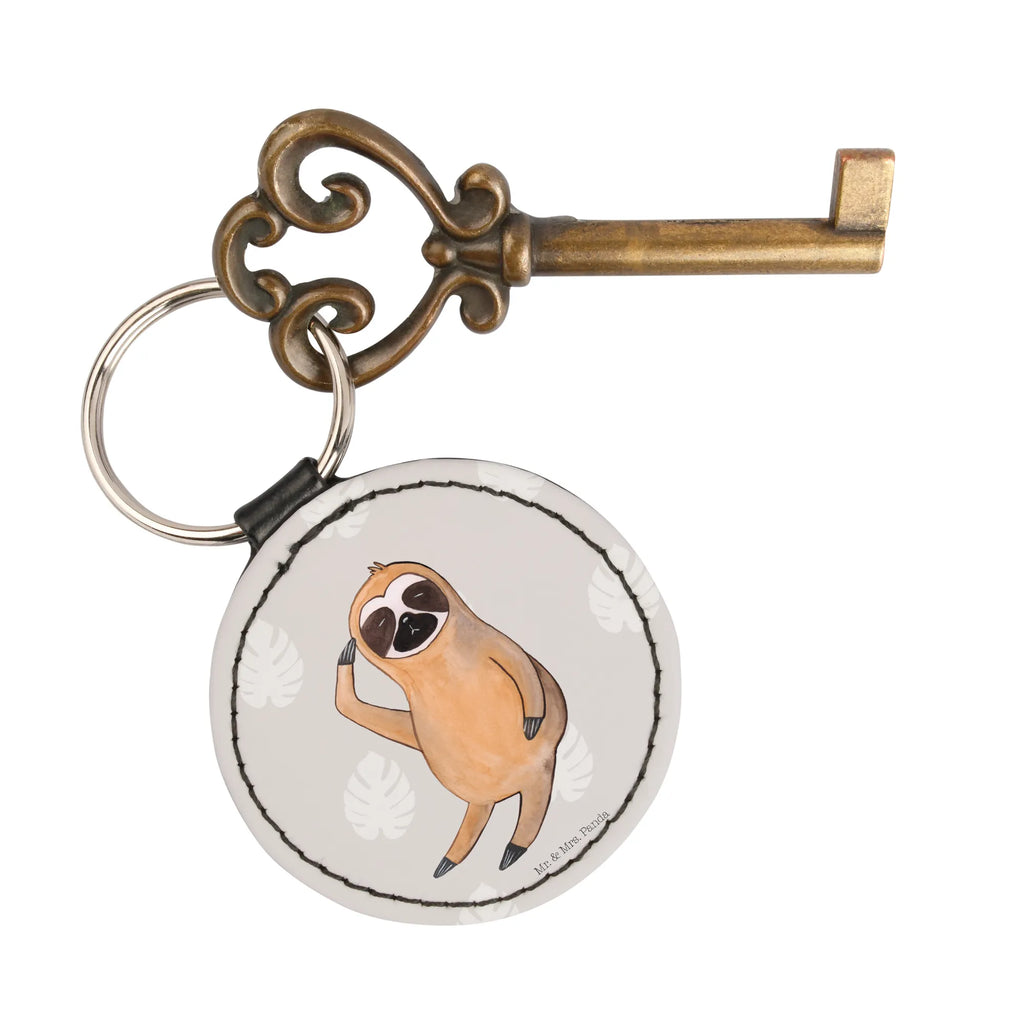 Okrągły brelok leniwiec ptak Leniwiec, prezent z leniwcem, dekoracja z leniwcem