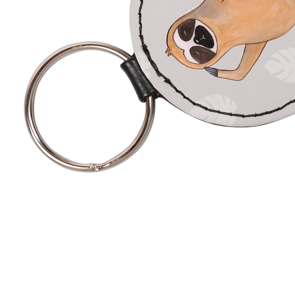 Okrągły brelok leniwiec ptak Leniwiec, prezent z leniwcem, dekoracja z leniwcem