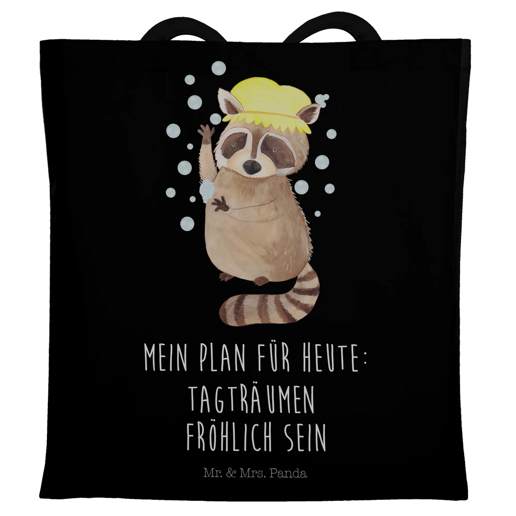 Tragetasche Waschbär Laptoptasche, Stoffbeutel, Shopper, Badetasche, Beutel, Strandtasche, Einkaufstüte, Jutebeutel, Beuteltasche, Stofftasche, Schultertasche, Tasche, Einkaufstasche, Jutetasche, Tragetasche, Umhängetasche, Tiermotive, Gute Laune, lustige Sprüche, Tiere, Tagträumen, Seifenblasen, Waschbär, waschen, Fröhlich, Plan