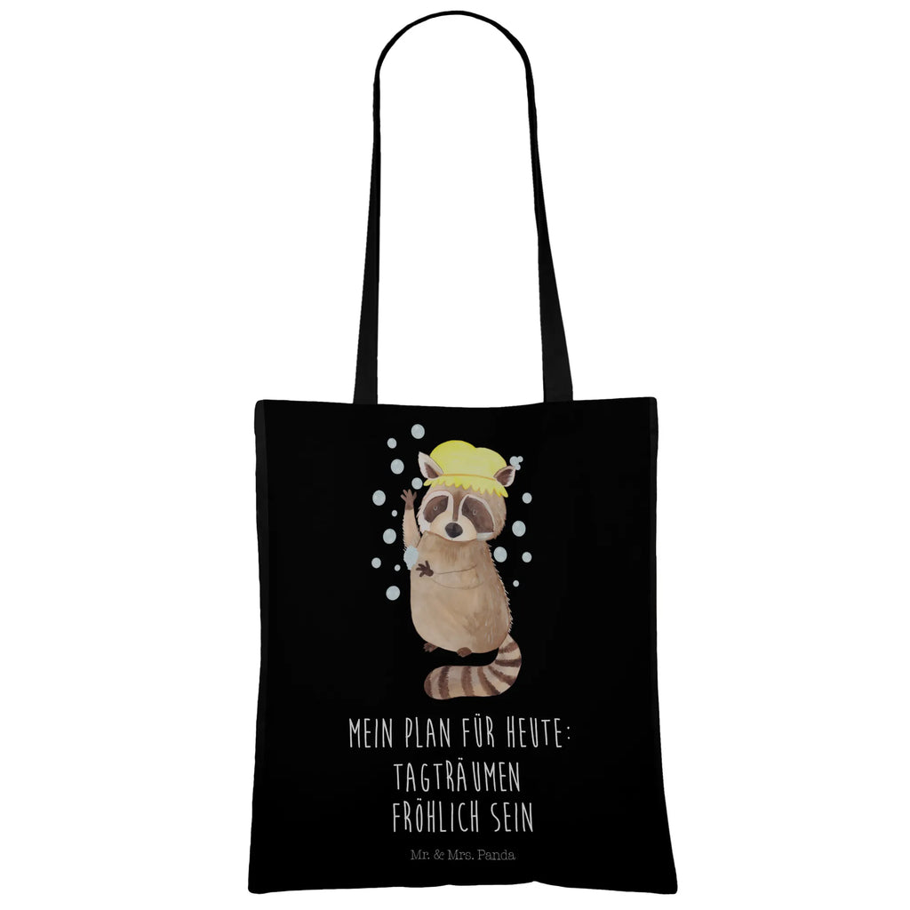 Tragetasche Waschbär Laptoptasche, Stoffbeutel, Shopper, Badetasche, Beutel, Strandtasche, Einkaufstüte, Jutebeutel, Beuteltasche, Stofftasche, Schultertasche, Tasche, Einkaufstasche, Jutetasche, Tragetasche, Umhängetasche, Tiermotive, Gute Laune, lustige Sprüche, Tiere, Tagträumen, Seifenblasen, Waschbär, waschen, Fröhlich, Plan