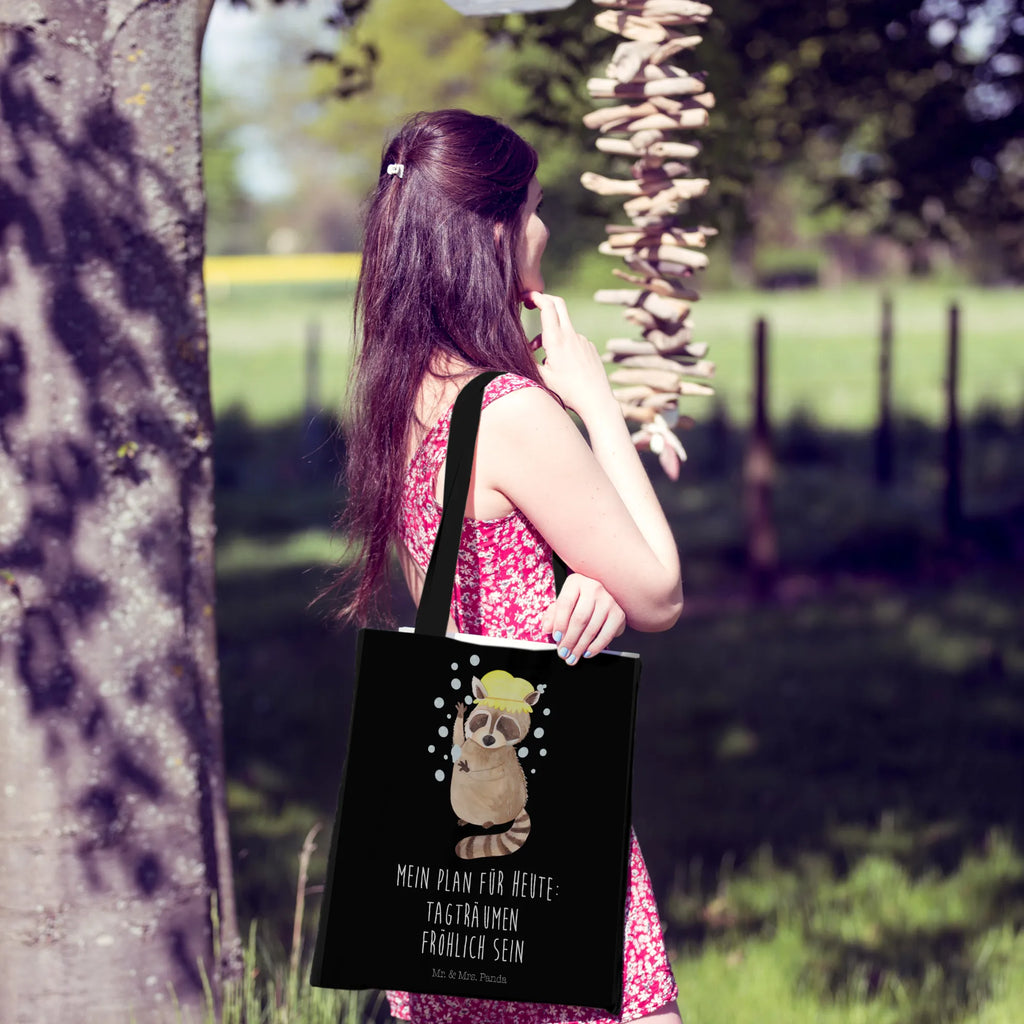 Tragetasche Waschbär Laptoptasche, Stoffbeutel, Shopper, Badetasche, Beutel, Strandtasche, Einkaufstüte, Jutebeutel, Beuteltasche, Stofftasche, Schultertasche, Tasche, Einkaufstasche, Jutetasche, Tragetasche, Umhängetasche, Tiermotive, Gute Laune, lustige Sprüche, Tiere, Tagträumen, Seifenblasen, Waschbär, waschen, Fröhlich, Plan